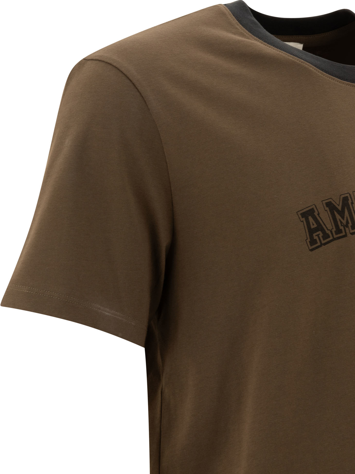 AMI PARIS Brown Ami Paris t-shirt